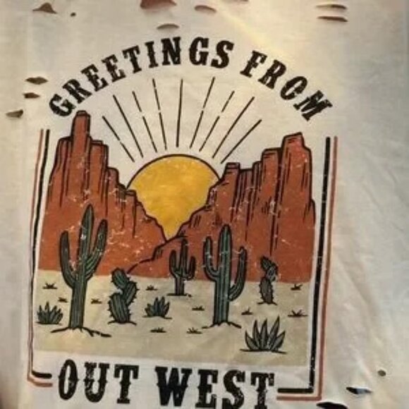 nwt distressed uniquely 2 the tee Love peace & lazy days rare handmade ADORABLE! - Picture 6 of 6